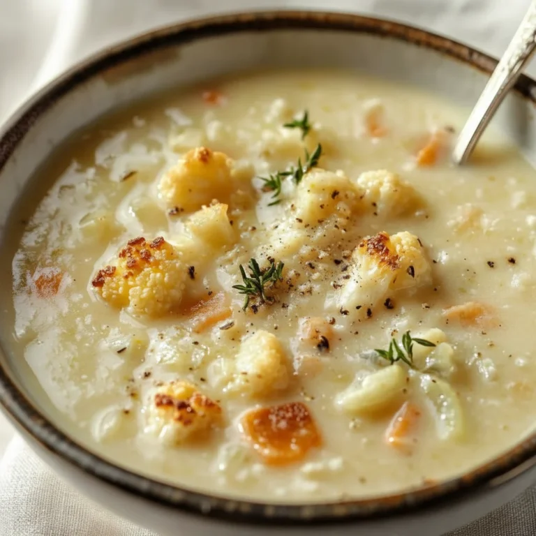 Cheddar Cauliflower Roasted Garlic Soup Recipe