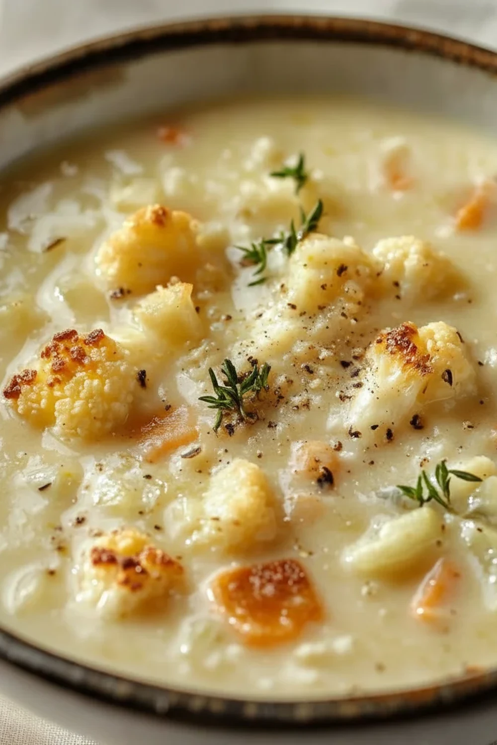 Cheddar Cauliflower Roasted Garlic Soup Recipe
