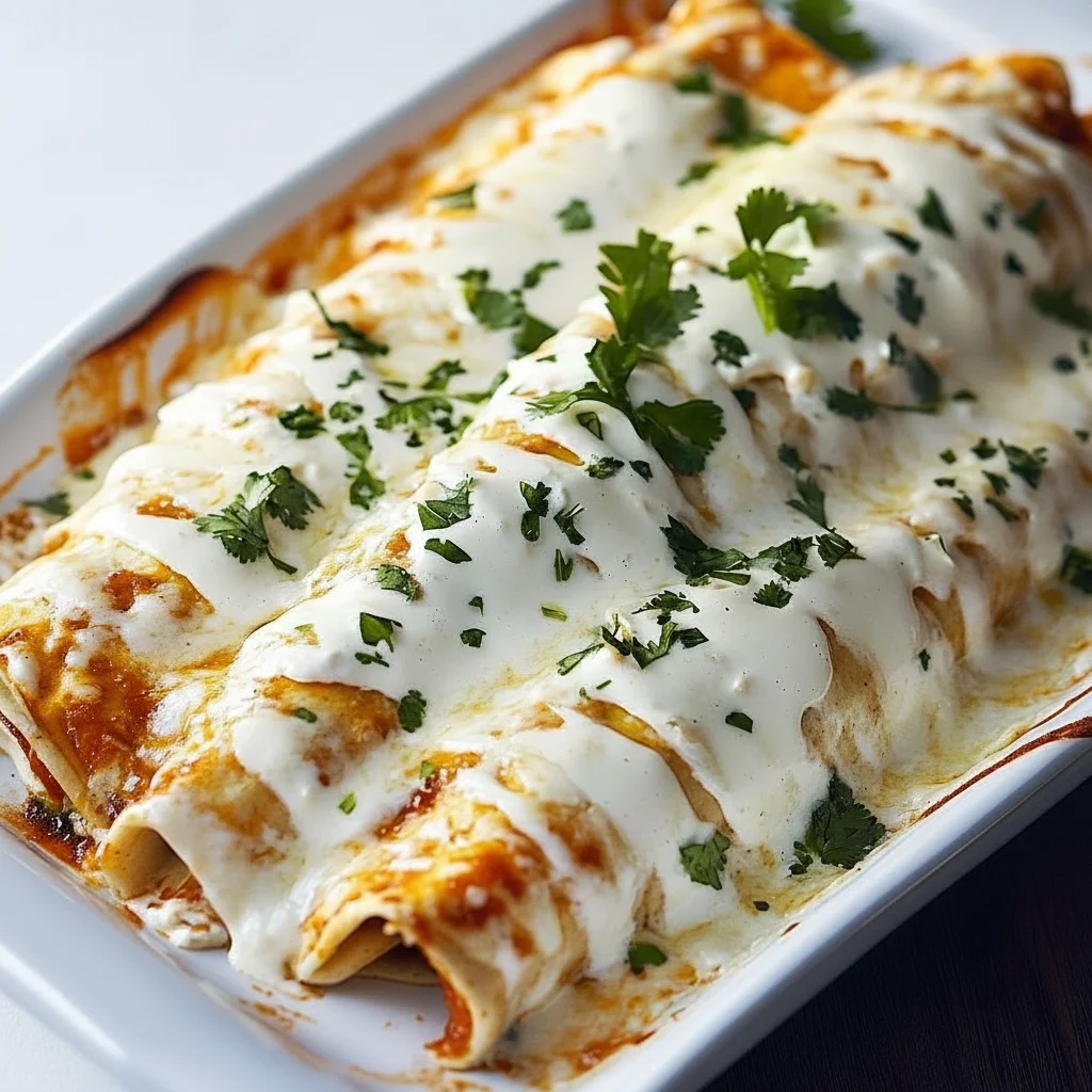 Chicken Enchiladas White Sauce Recipe