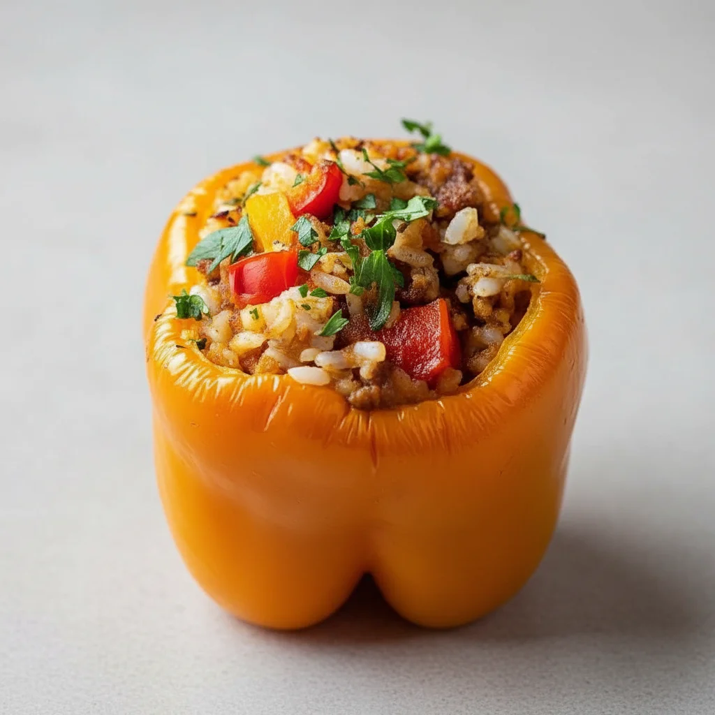 Stuffed Peppers With Rice Recipe Dinner