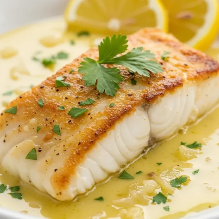 Baked Cod Coconut Lemon Sauce