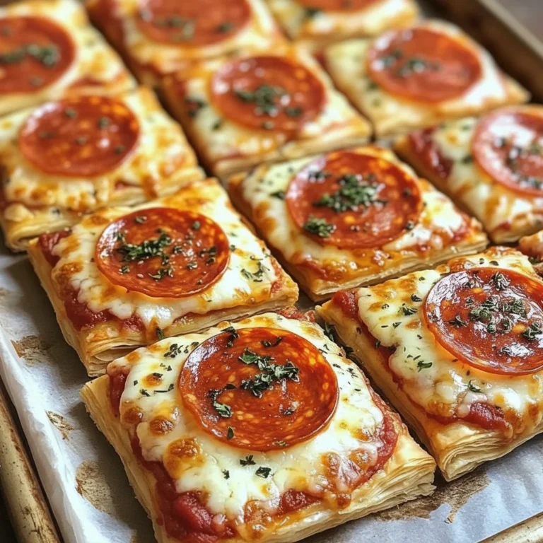 Christmas Puff Pastry Pizza Squares