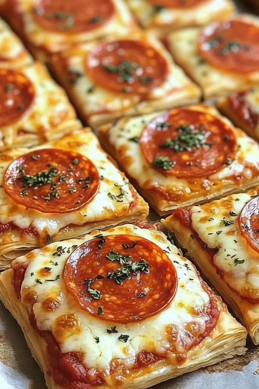 Puff Pastry Pizza Squares