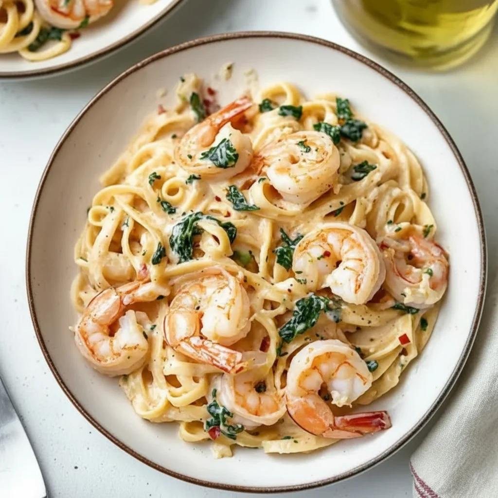 Creamy Tuscan Shrimp Linguine