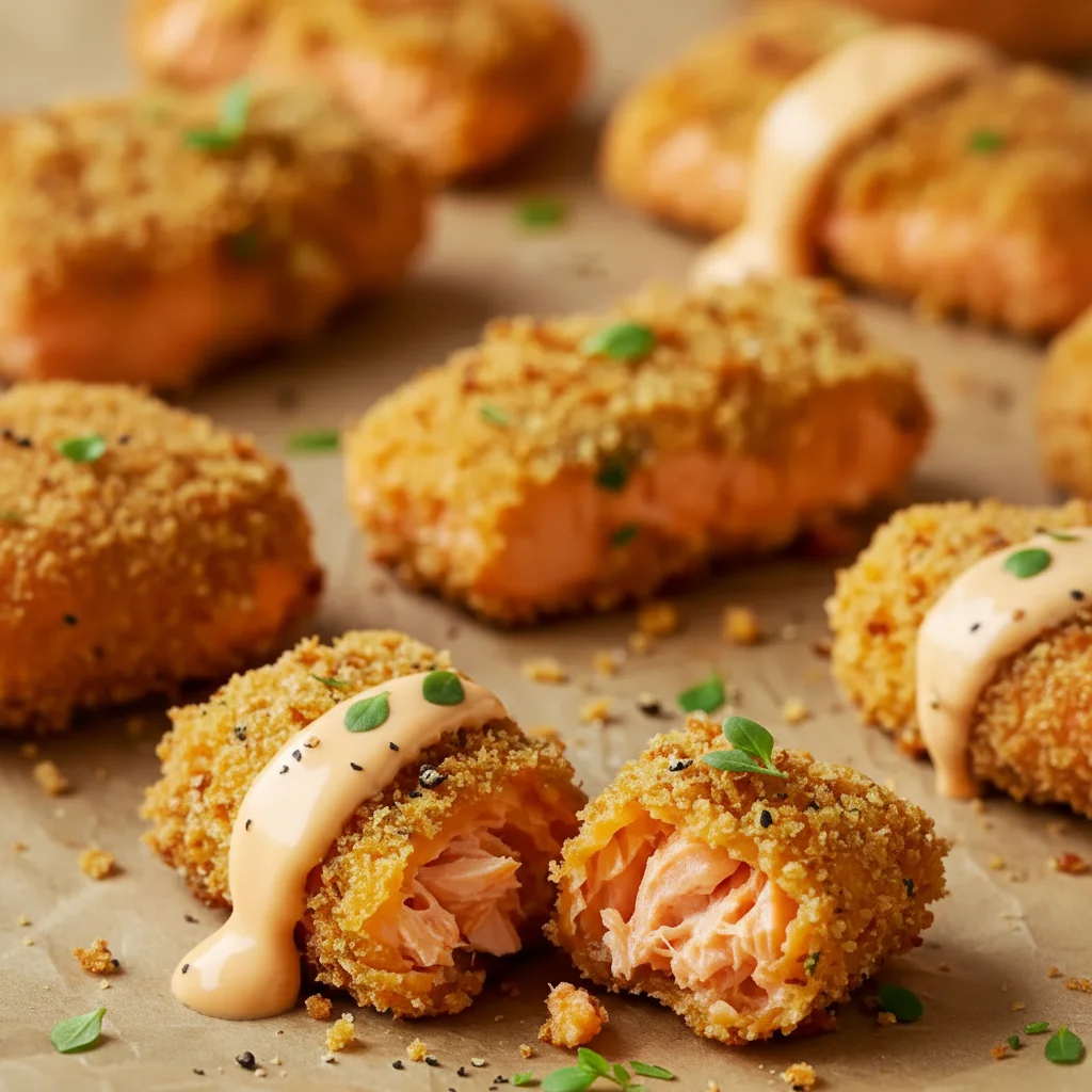Crispy Bang Bang Salmon Bites
