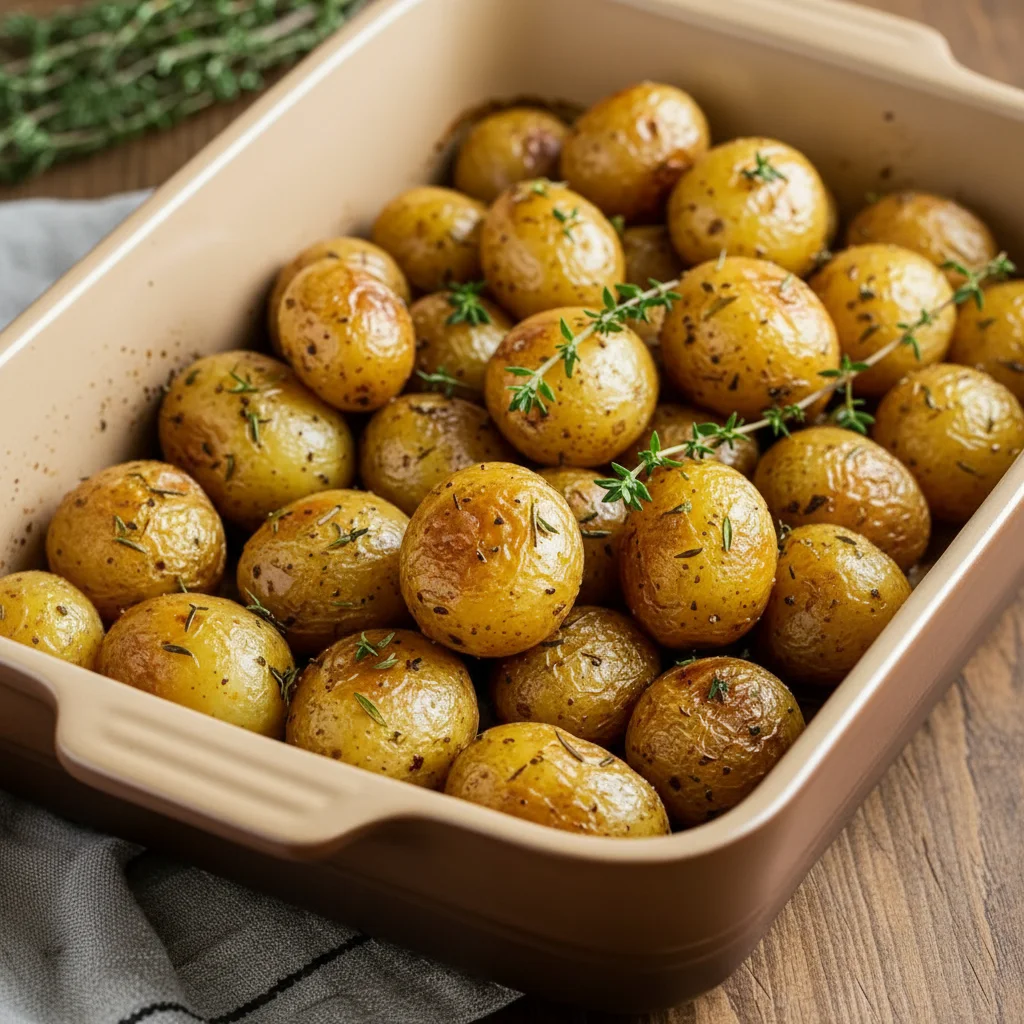 Crispy Honey Mustard Roasted Potatoes