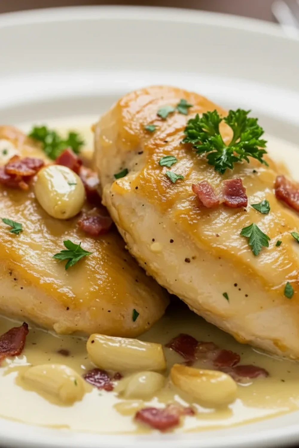 Crispy Parmesan Chicken Garlic Sauce