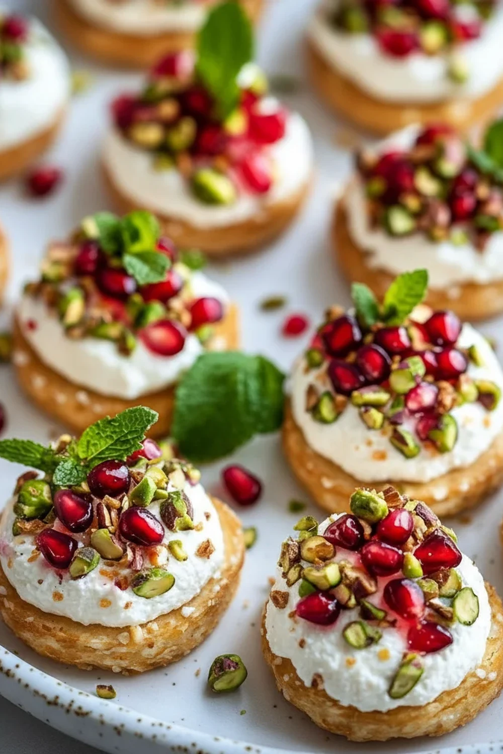 Pomegranate Goat Cheese Bites