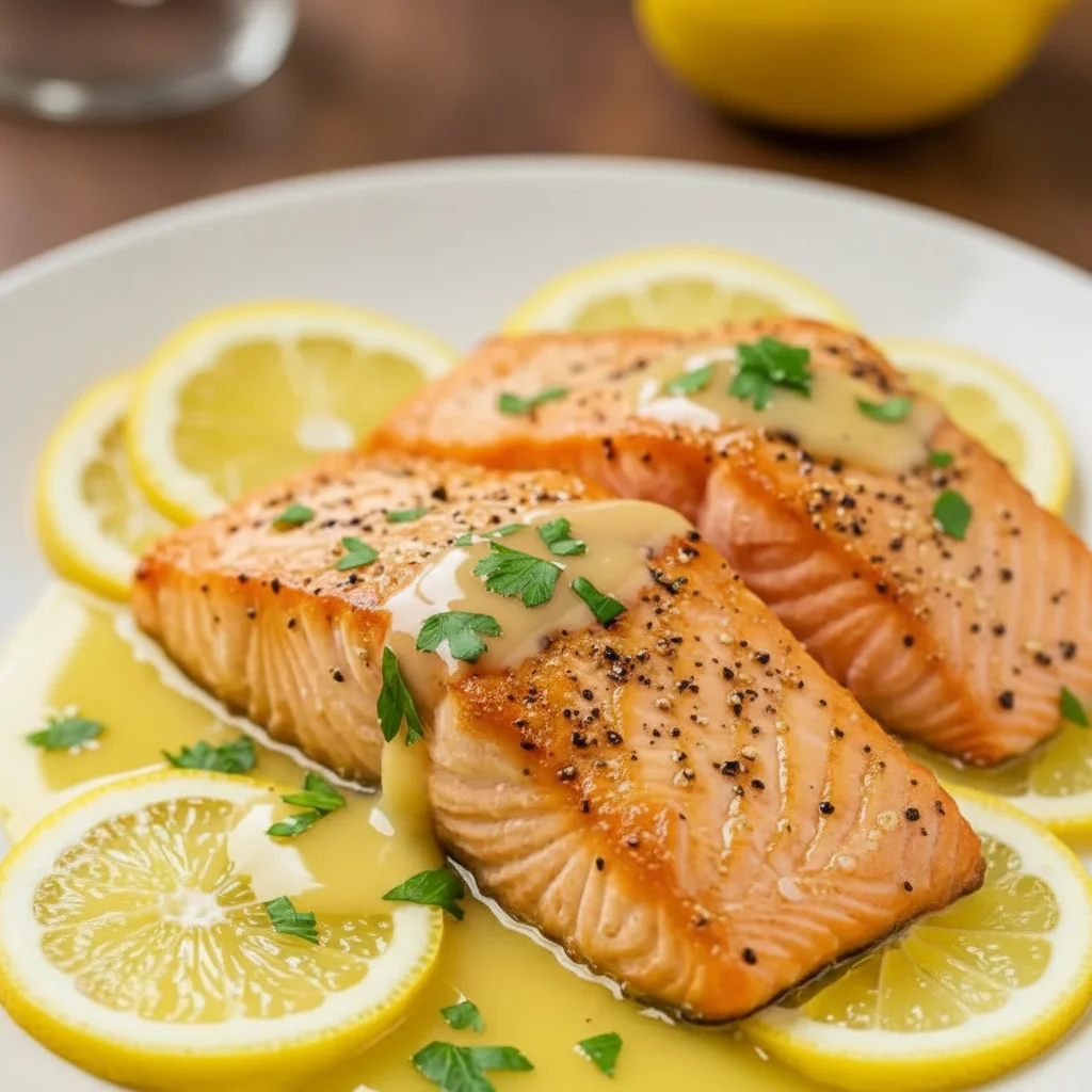 Flaky Garlic Butter Baked Salmon