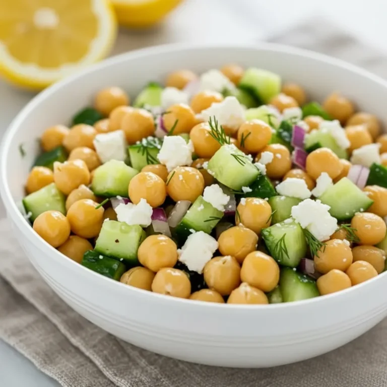 Fresh Chickpea Cucumber Salad