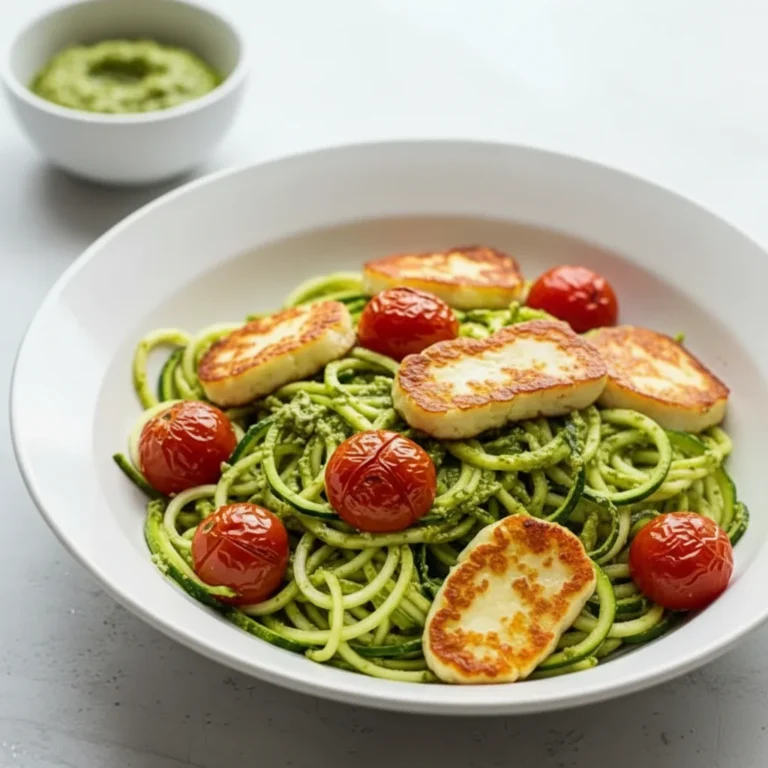 Fresh Pesto Zucchini Noodles Dish