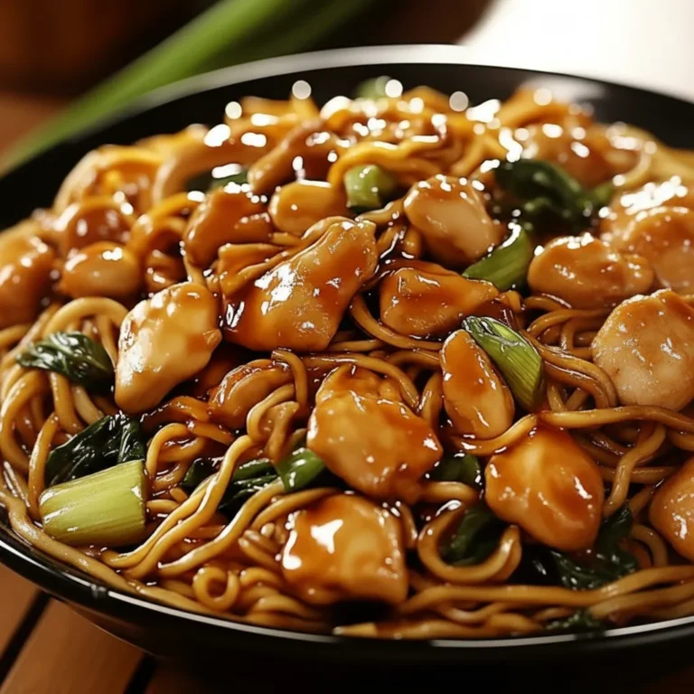 Garlic Chicken Lo Mein Noodles