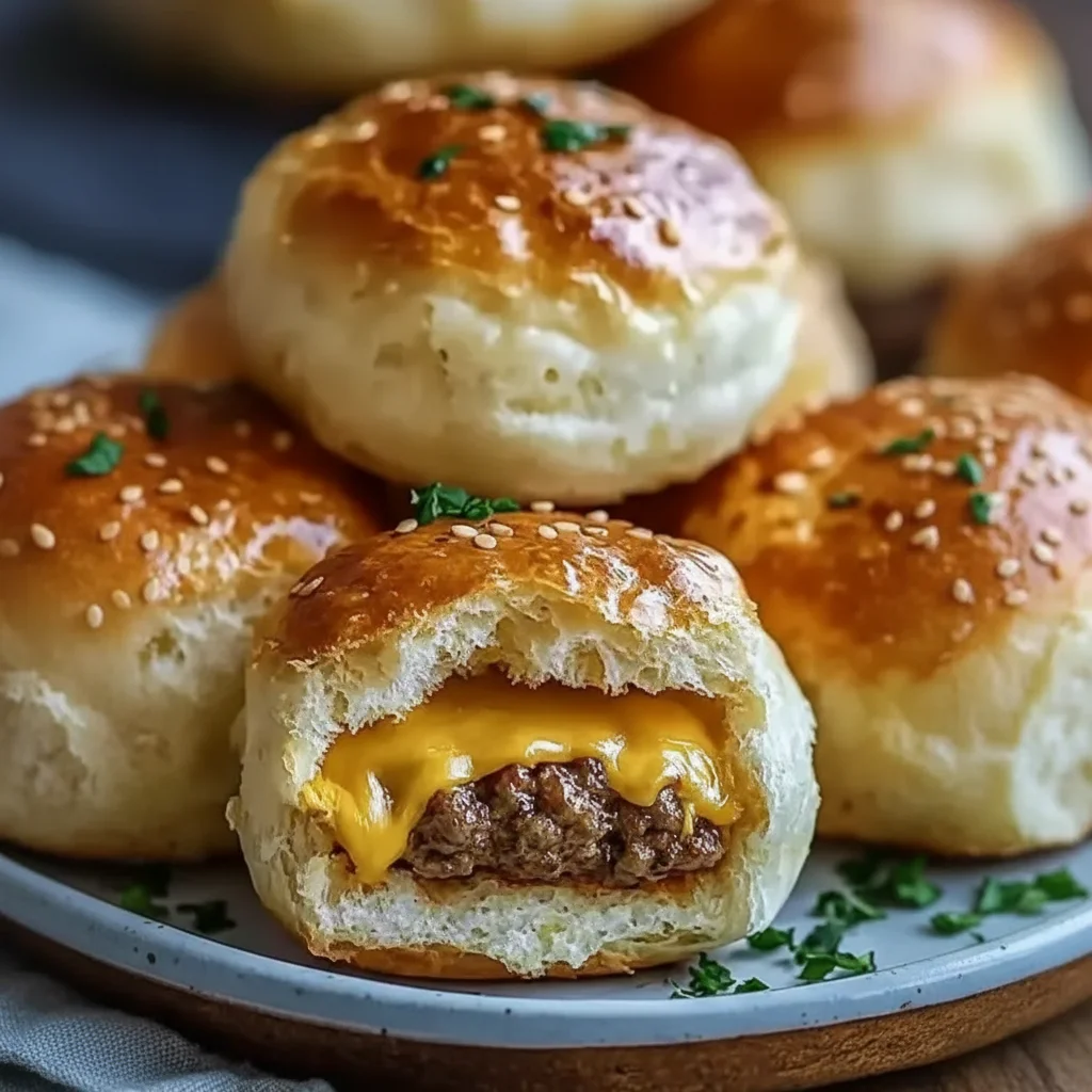 Garlic Parmesan Cheeseburger Bombs