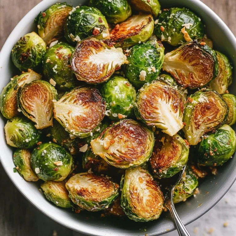 Garlic Parmesan Roasted Brussels Sprouts
