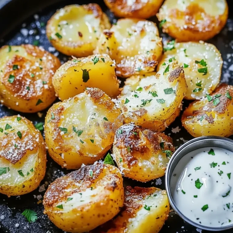 Golden Crispy Smashed Potatoes
