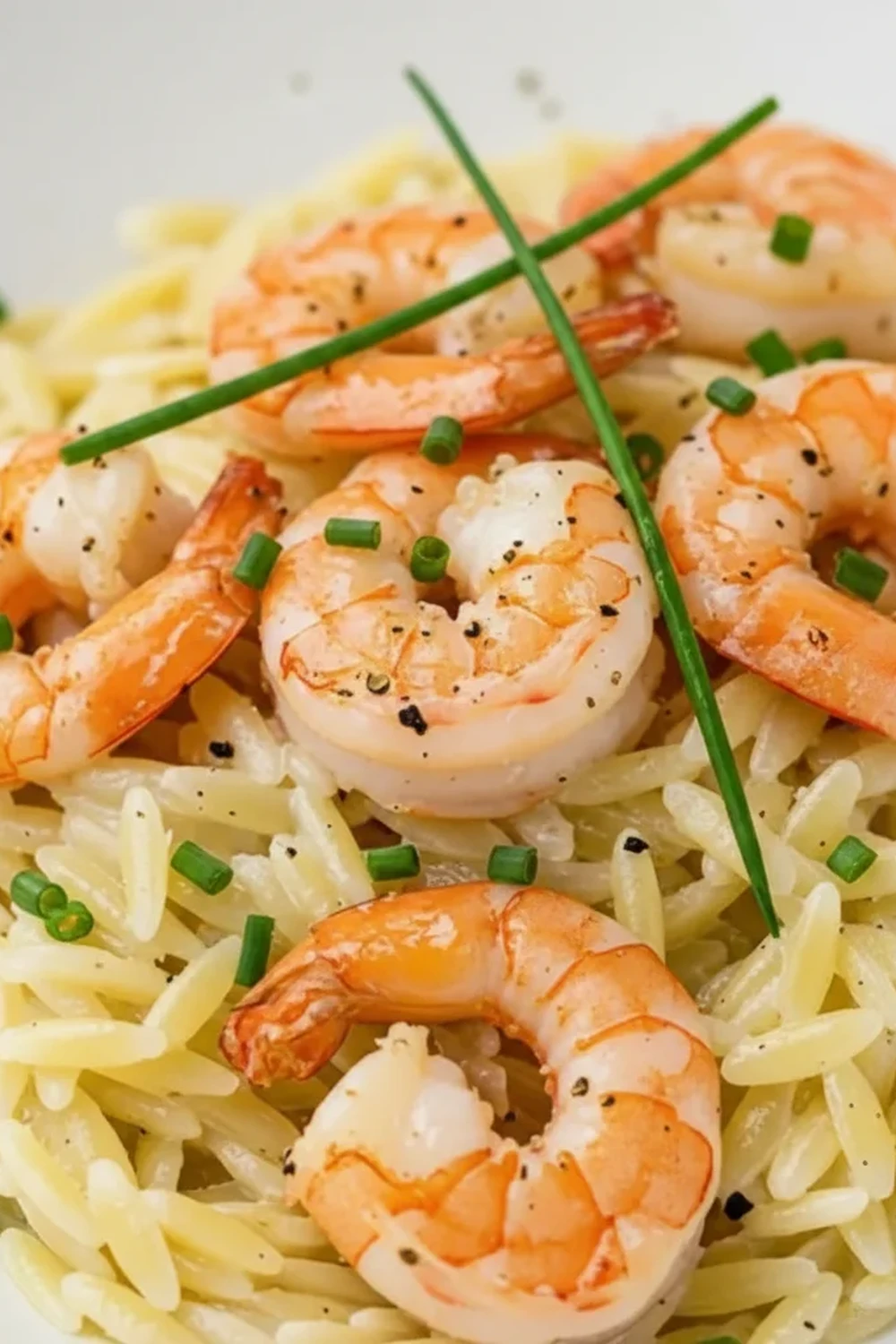 Lemon Garlic Shrimp Orzo