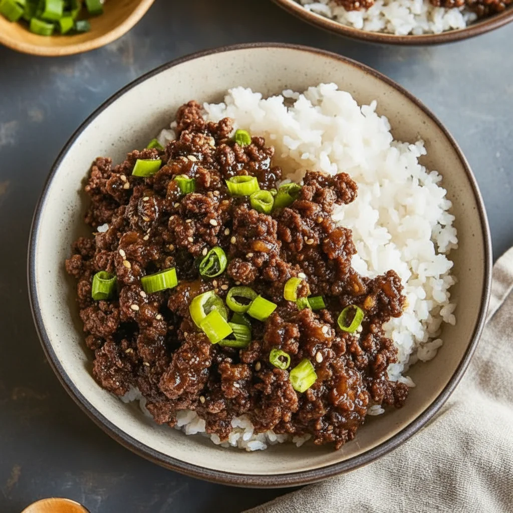 Savory Korean Ground Beef Bowl