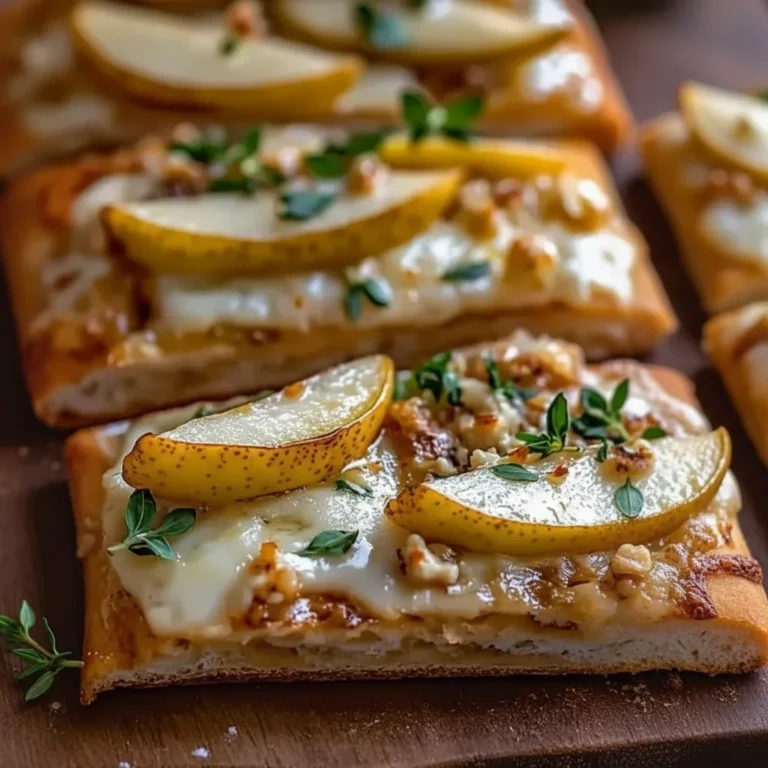 Savory Pear Gorgonzola Flatbread