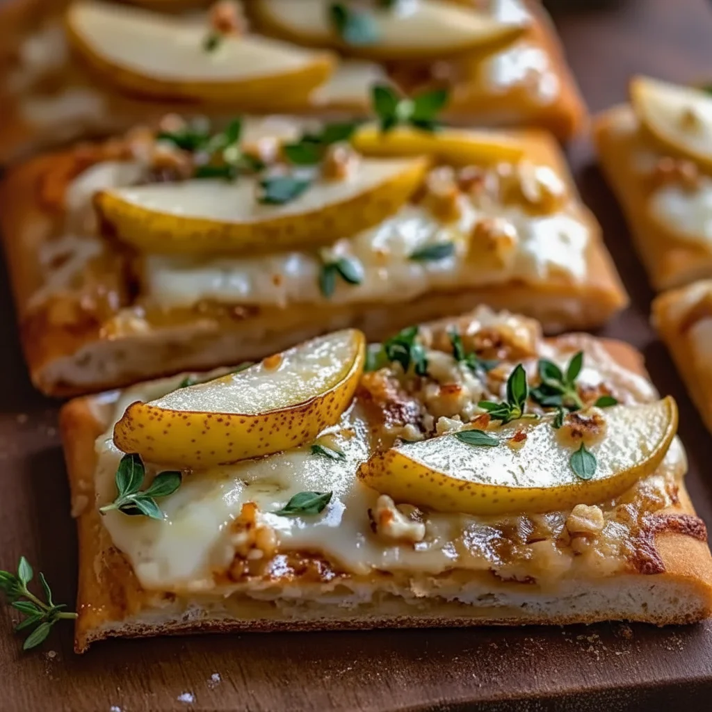 Savory Pear Gorgonzola Flatbread