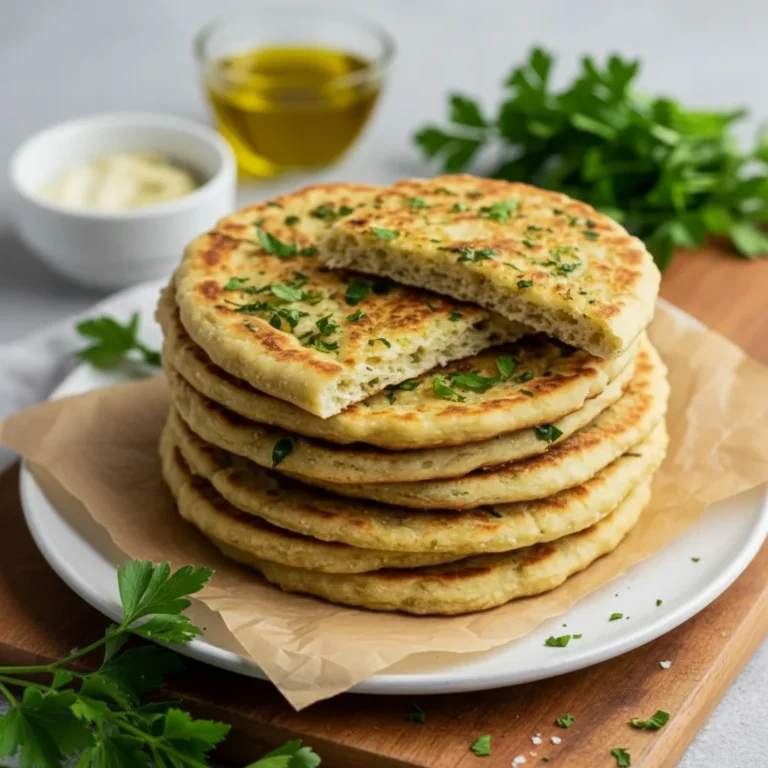Soft Buttery Garlic Flatbreads