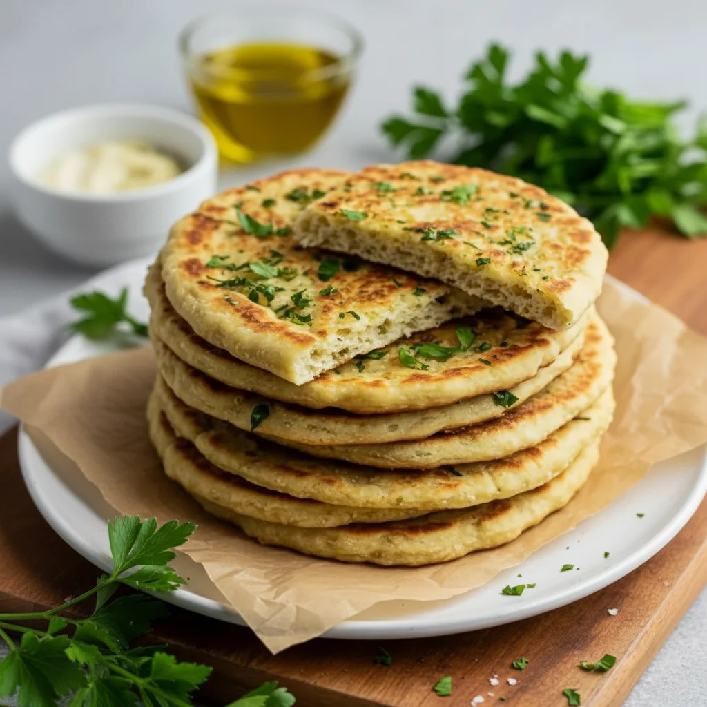 Soft Buttery Garlic Flatbreads