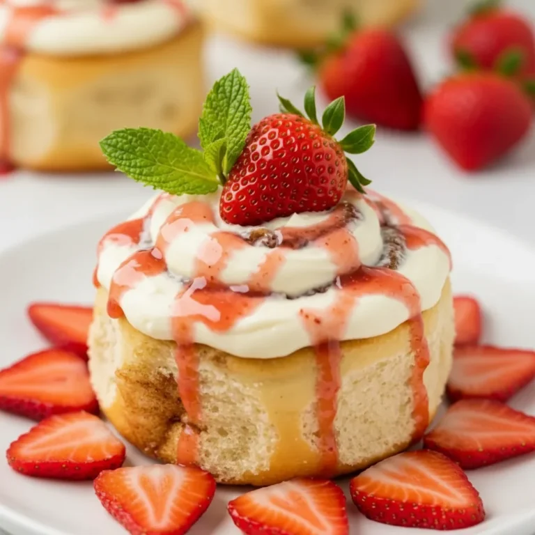 Strawberry Cheesecake Cinnamon Rolls