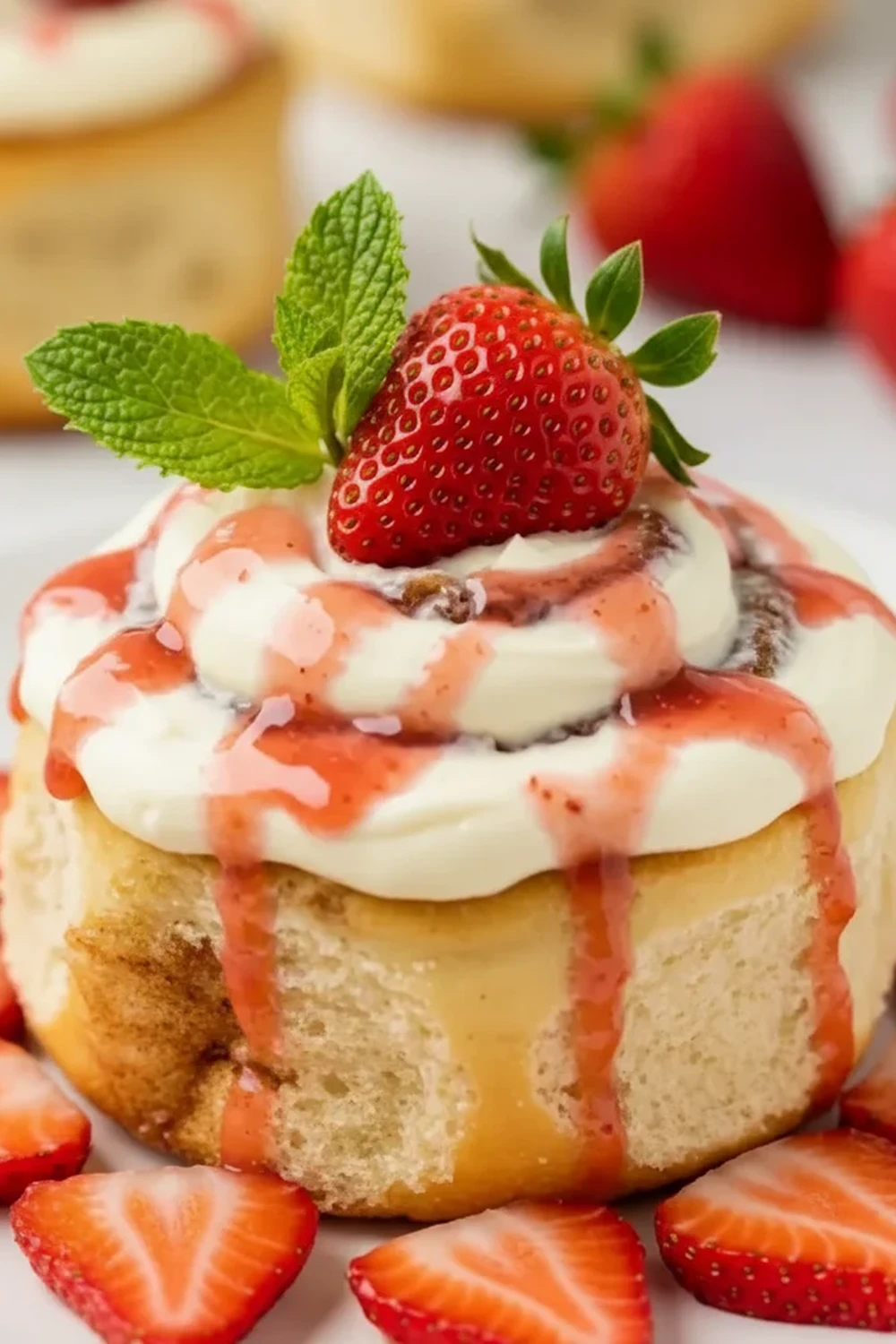 Strawberry Cheesecake Cinnabon Rolls