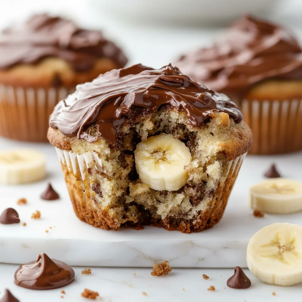 Sweet Nutella Banana Muffins