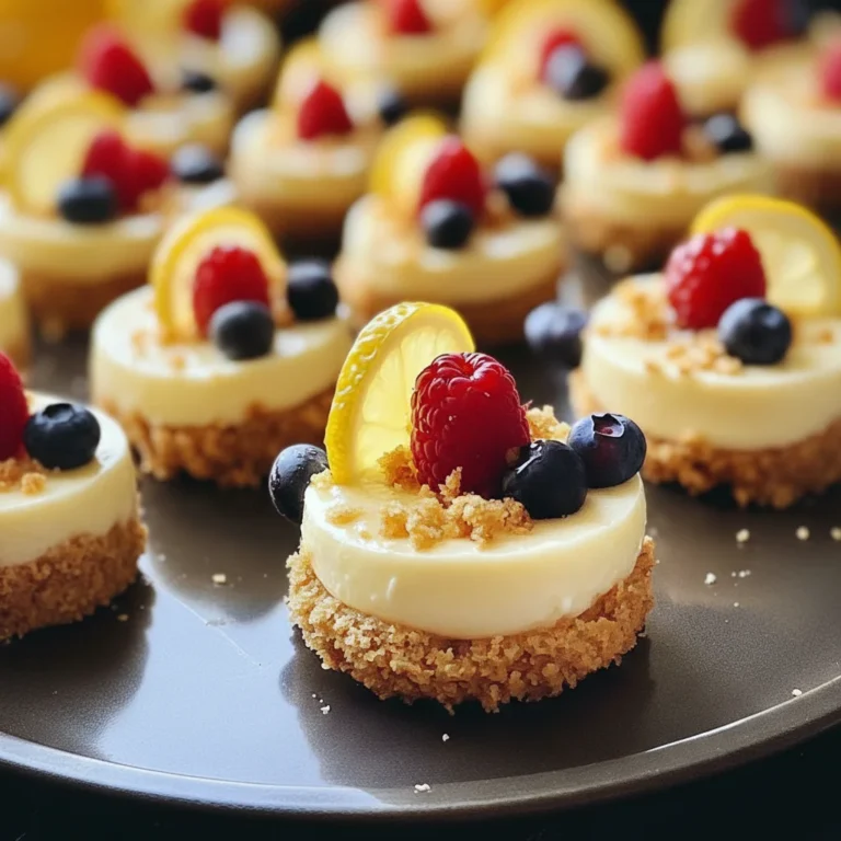 Zesty Mini Lemon Cheesecake Bites
