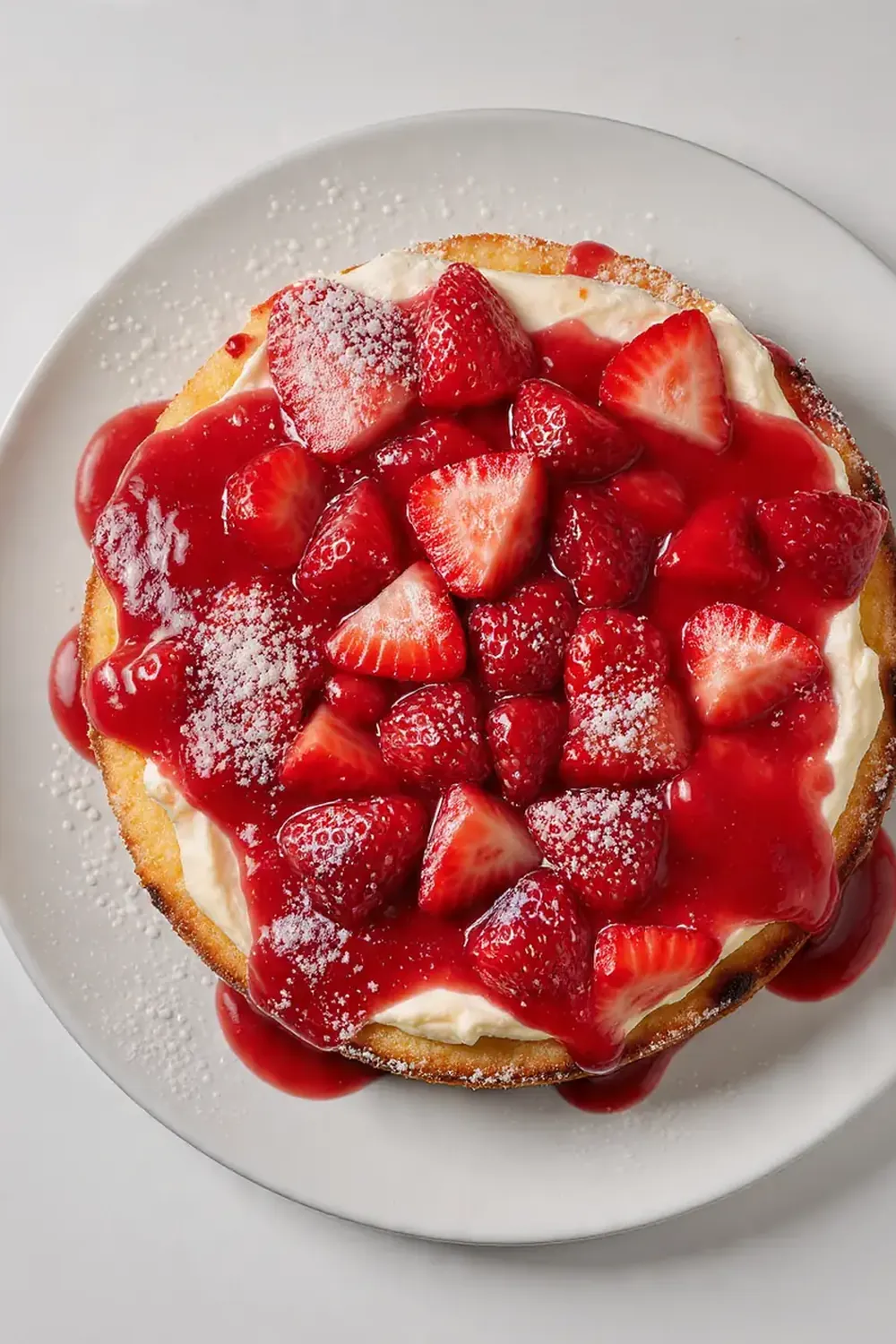 Beautiful Fresh Strawberry Upside-Down Cake