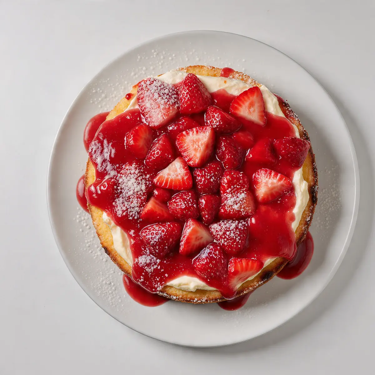 Beautiful Fresh Strawberry Upside-Down Cake