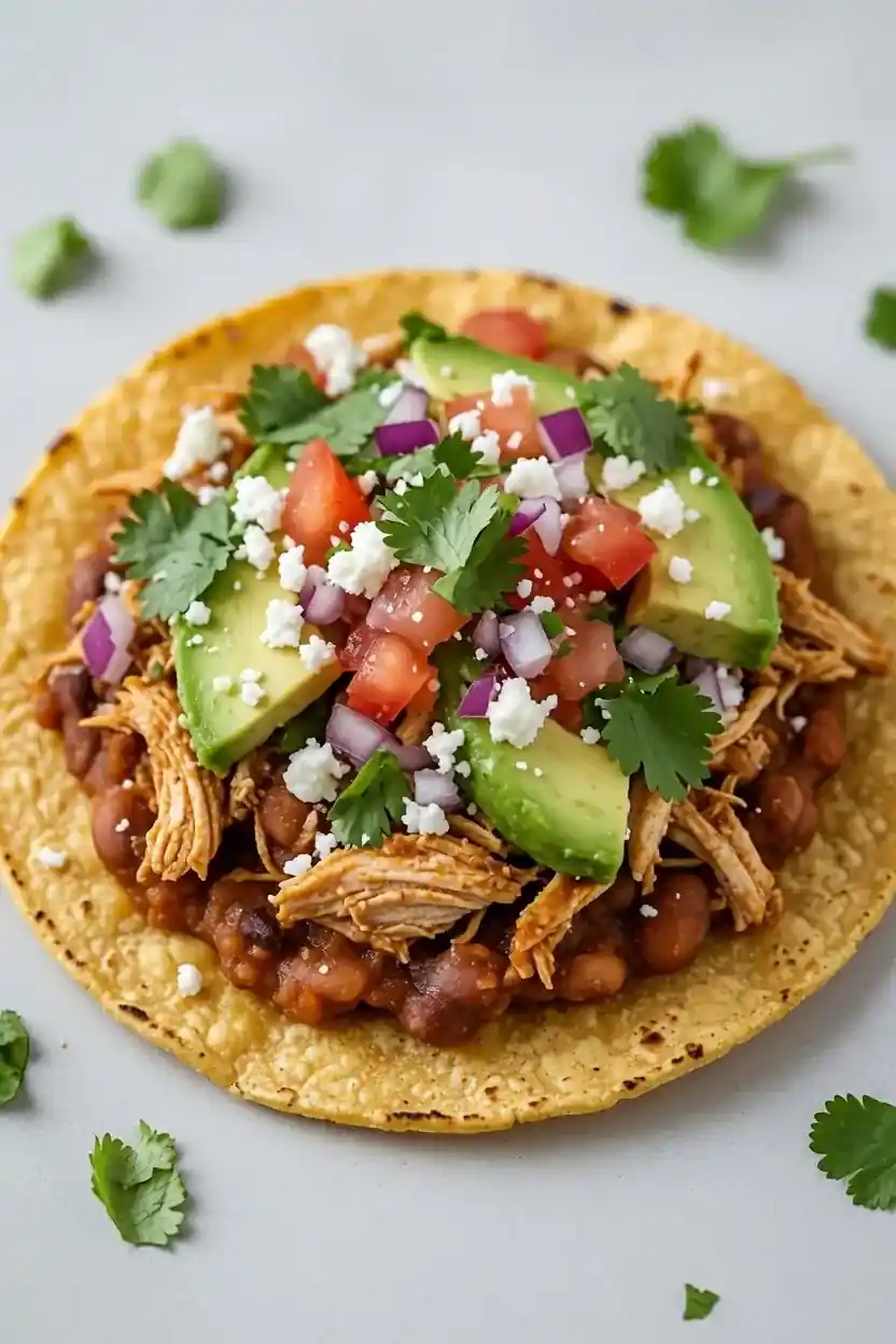 Chicken & Bean Tostadas