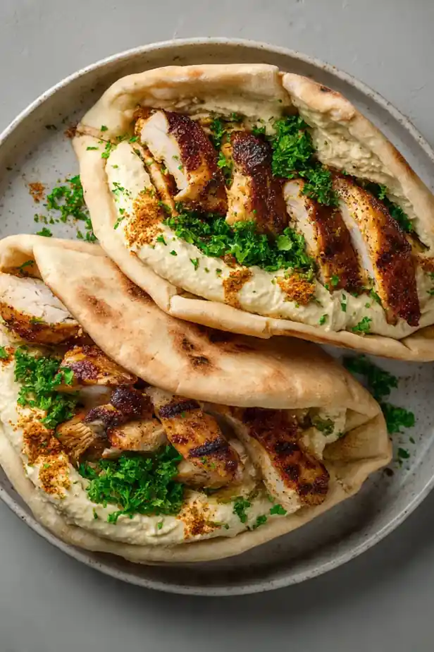 Chicken & Hummus Pitta Pockets