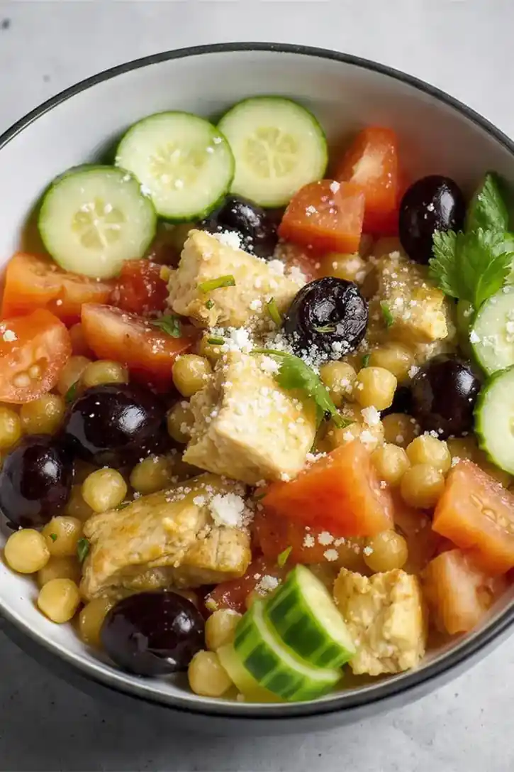 Chickpea & Chicken Greek Bowl