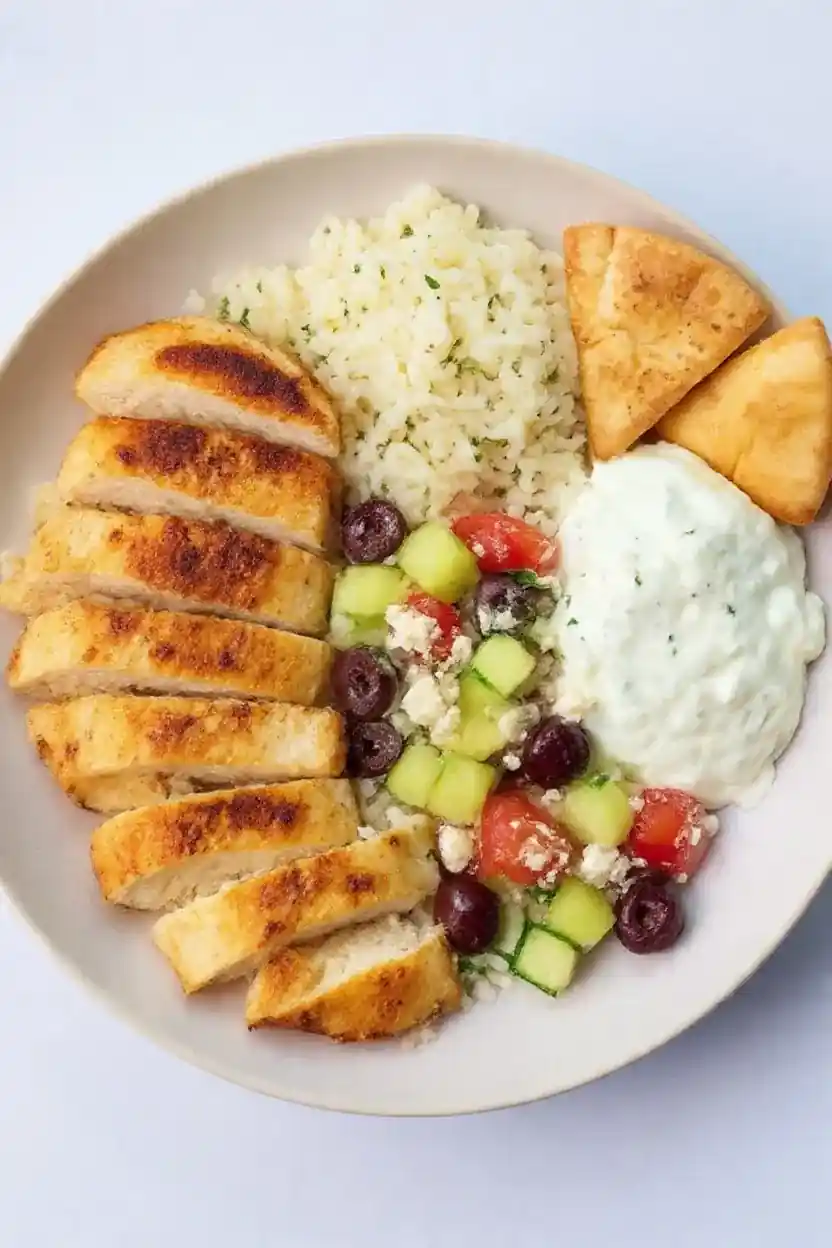 Classic Greek Chicken & Rice Bowl