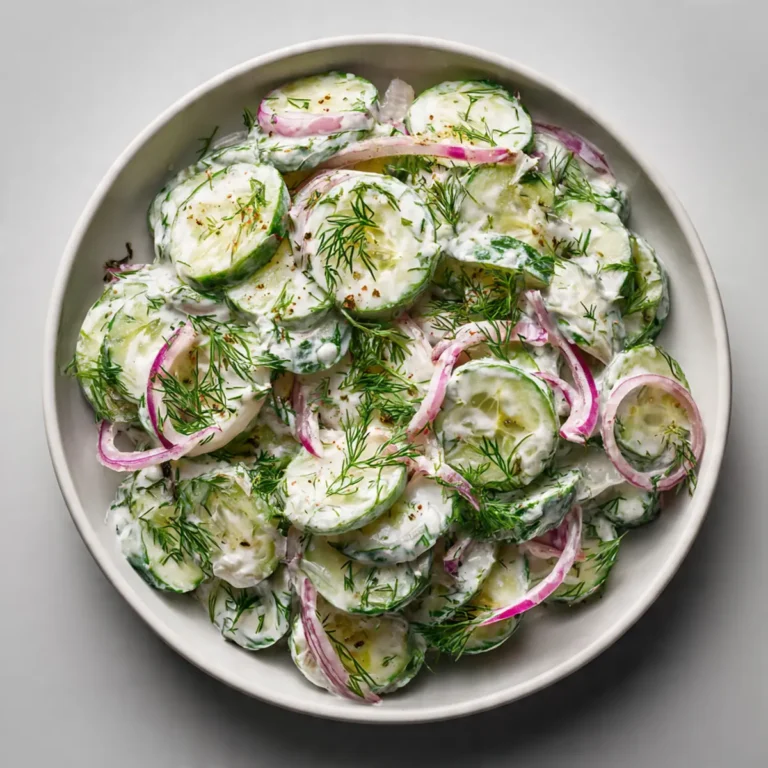 Creamy Cucumber Salad With Fresh Dill (Easy Meal Prep Side Dish)