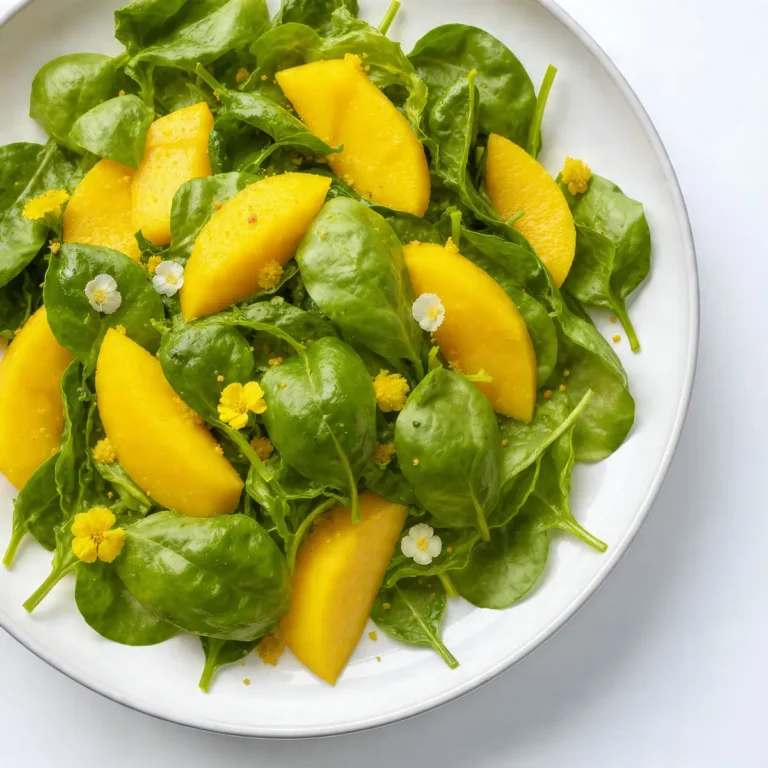 Fresh Spinach Salad With Mango