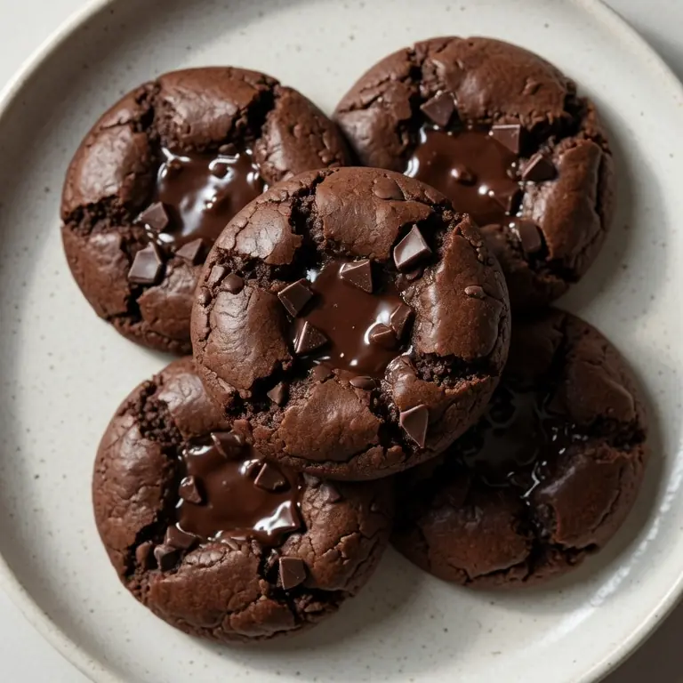 Gooey Flourless Chocolate Fudge Cookies (Gluten-Free)