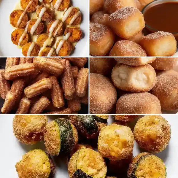 Healthy Air Fryer Churro Bites Coated In Cinnamon Sugar