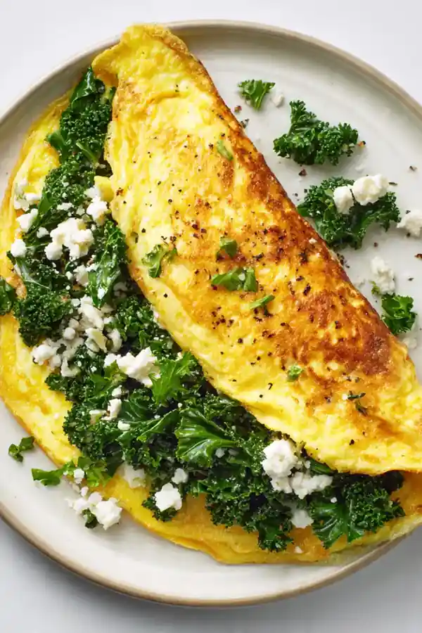 Kale and Goat's Cheese Omelette