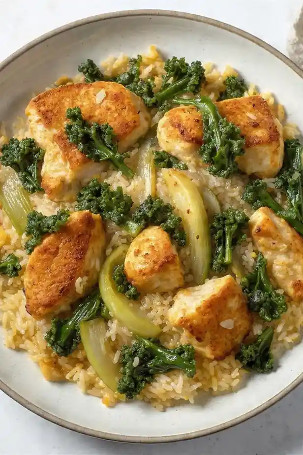 Kale and Leek Cajun Chicken and Rice