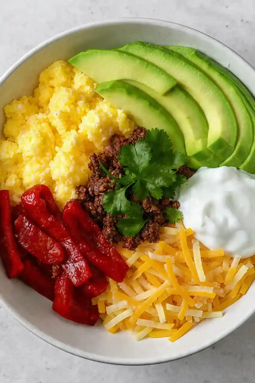 Keto Breakfast Burrito Bowl