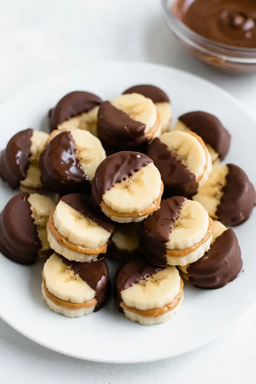 Peanut Butter Chocolate Banana Bites
