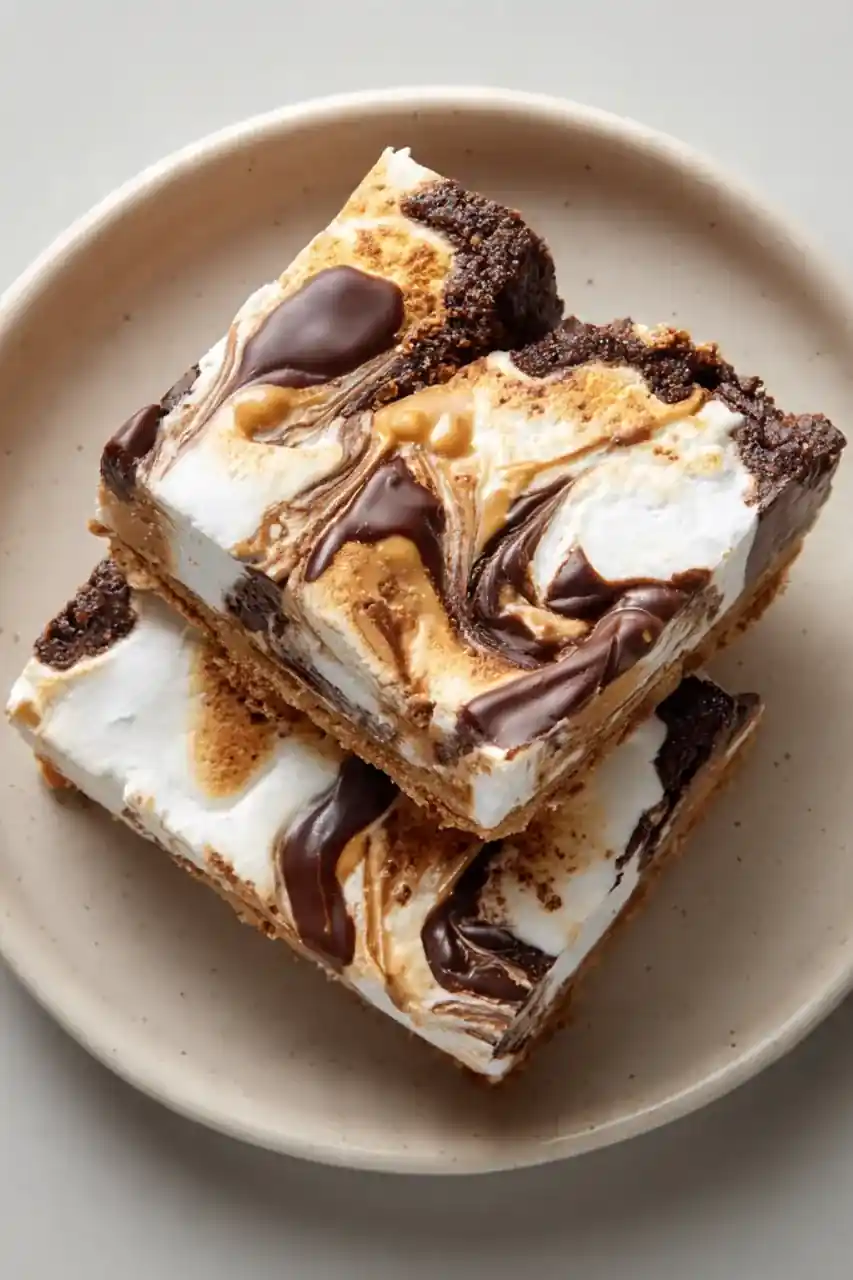 Peanut Butter Swirl Frozen S'mores