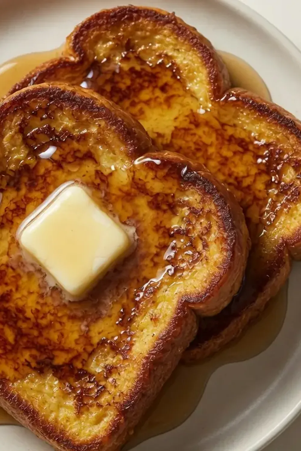 Perfect Homemade French Toast with Butter & Maple Syrup