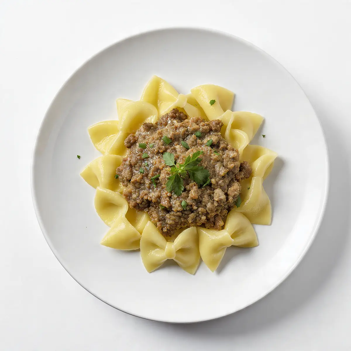 Simple Creamy Ground Beef & Bowtie Pasta