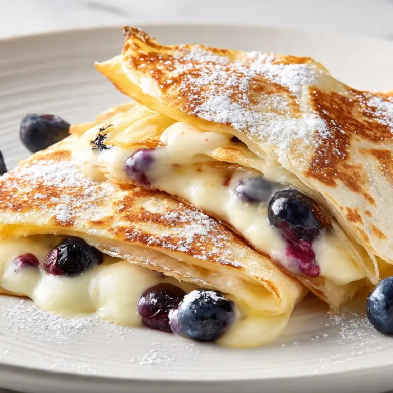 Sweet Blueberry Cream Cheese Breakfast Quesadillas