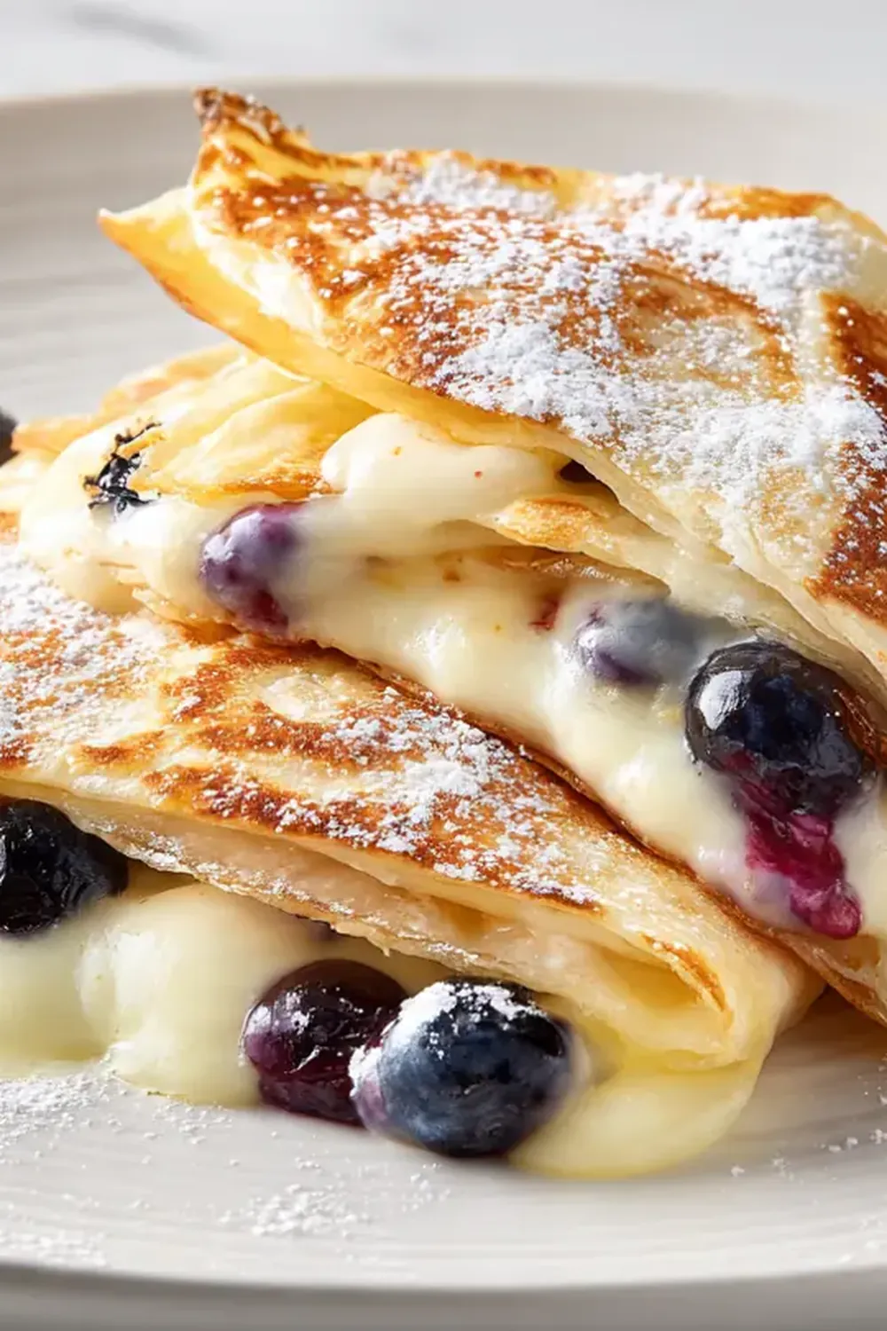 Sweet Blueberry Cream Cheese Breakfast Quesadillas