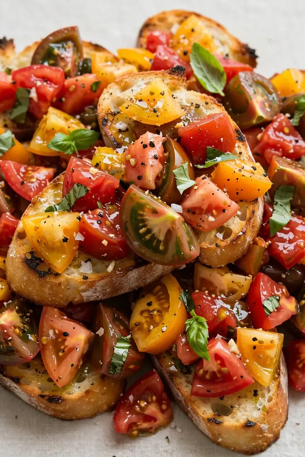 bruschetta heirloom tomatoes