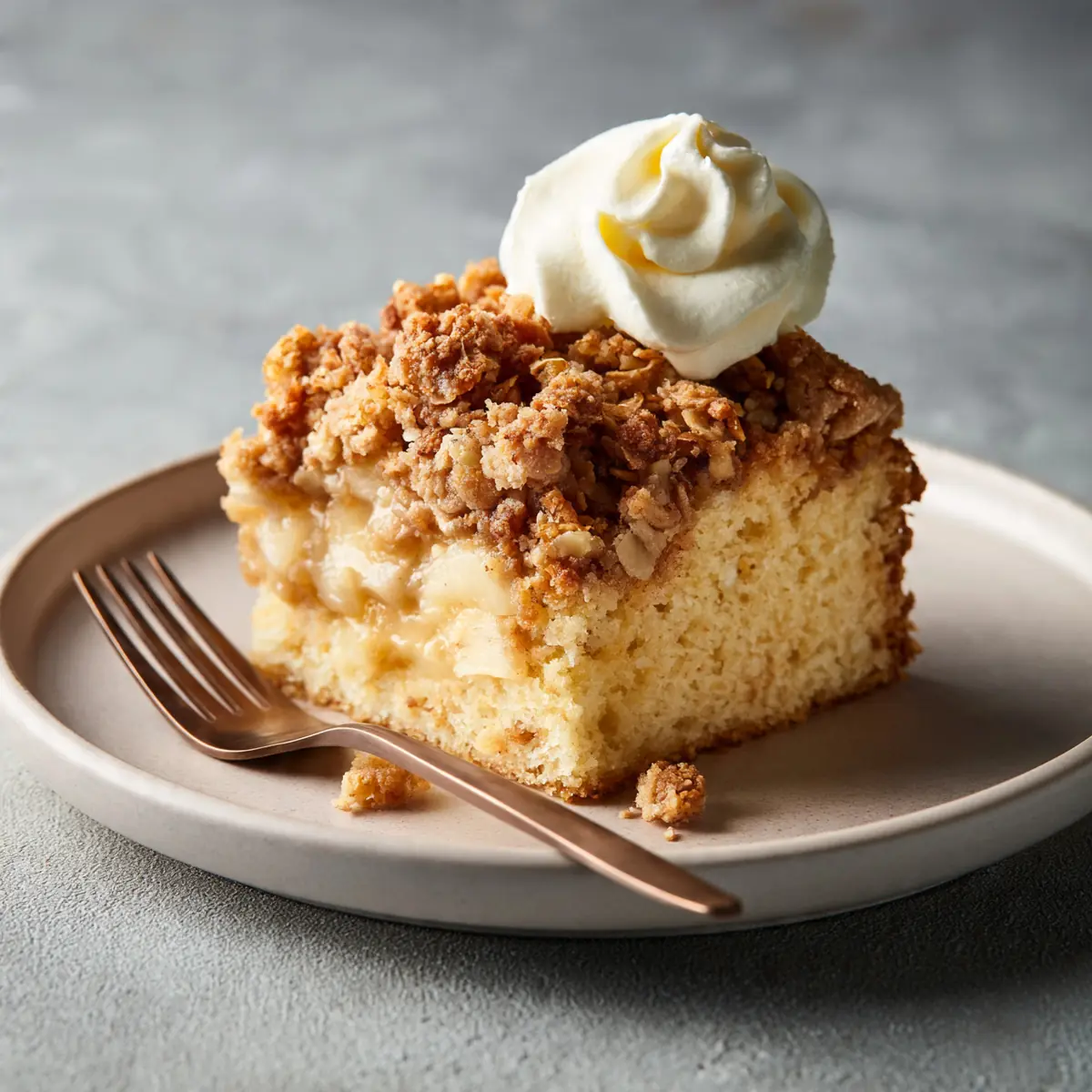 Creamy Apple Crumble Cake Recipe